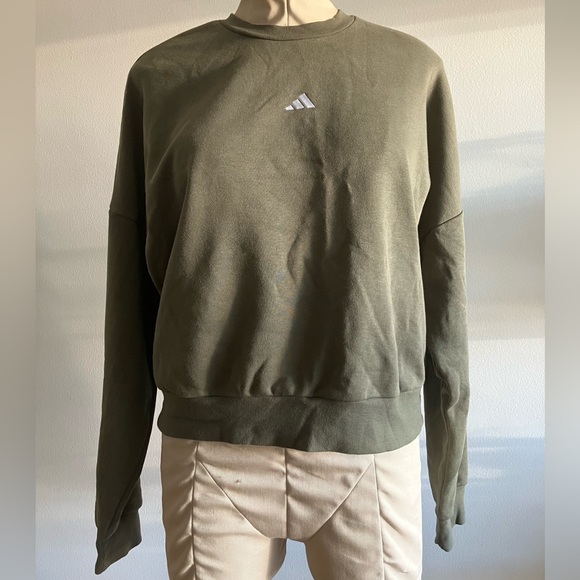 Adidas women’s sage Green Crewneck Sweatshirt s worn 2X - Picture 1 of 3